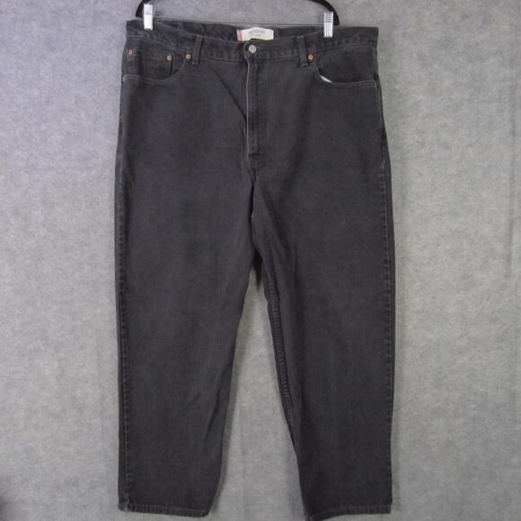 Levi's 550 Jeans Mens 42x30 Black Relaxed Fit Tapered Leg Denim Classic - Picture 1 of 8